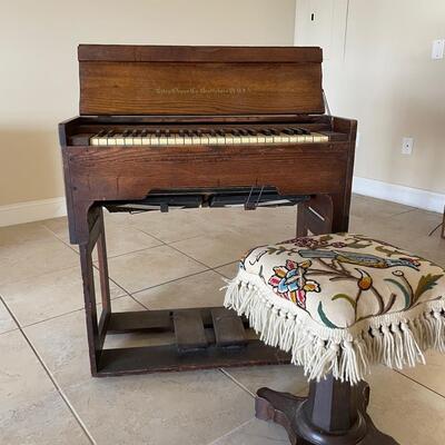 Lot 173. Antique Miniature Piano and Stool