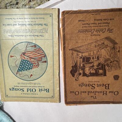 Lot 186. Antique Song Books & Old Scrapbook