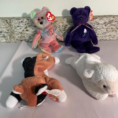 Lot 187. Four Beanie Babies
