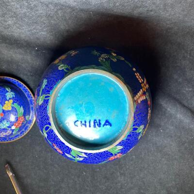 Lot 189. Vintage Cloisonne Ginger Jar