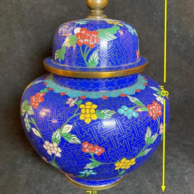 Lot 189. Vintage Cloisonne Ginger Jar