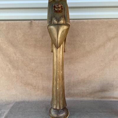 Lot 52  Wooden Carved Mother Mary and Baby Jesus