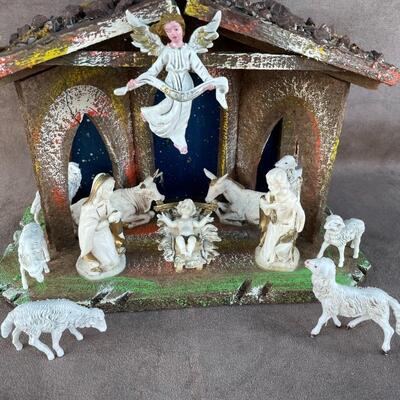 Lot 53  Vintage Nativity Set
