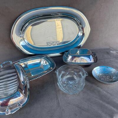 Lot 59  Silver-plate and Glass Lot