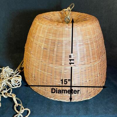Lot 65  Rattan Light Fixture