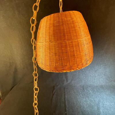 Lot 65  Rattan Light Fixture