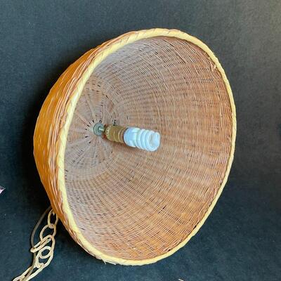 Lot 65  Rattan Light Fixture