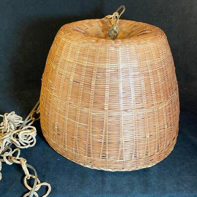 Lot 65  Rattan Light Fixture