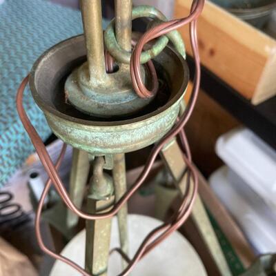 Lot 73  VIntage Alabaster Light Fixture