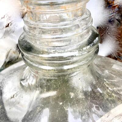 Vintage Clear Glass Demijohn XL Carboy Jug Jar Bottle 1980 DOT IM NRC M-3001