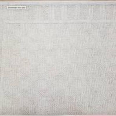Karastan Rug 5.3x8.3 Ivory Textured Squares 55% WOOL 45% ACRYLIC BLEND