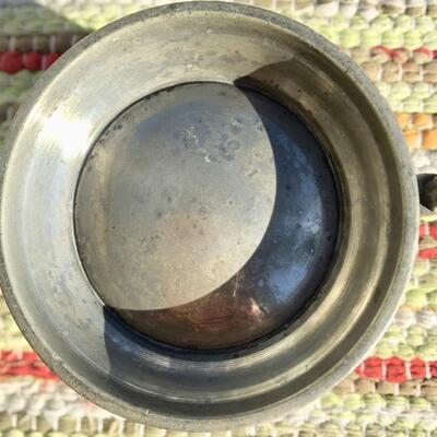 Vintage Pewter Cup 1/2 pint size Mug Stein