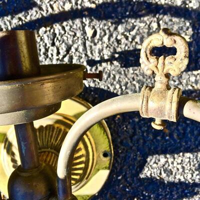 5 Antique Electric Wall Sconces Metal Brass