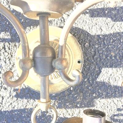 5 Antique Electric Wall Sconces Metal Brass