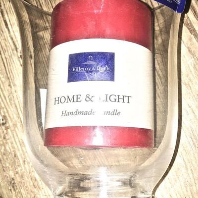 Villeroy & Bosch "Helium" Glass Lantern and Candle Brand New