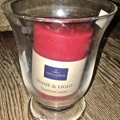 Villeroy & Bosch "Helium" Glass Lantern and Candle Brand New