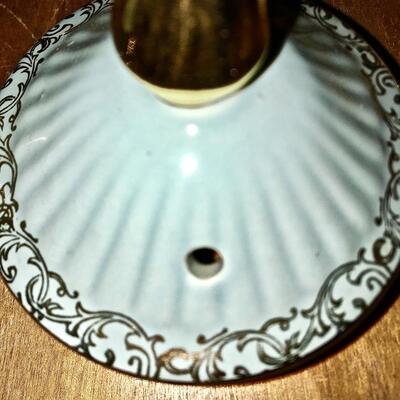 Hall Teapot Blue Gold and 2 Tea Bag Holders