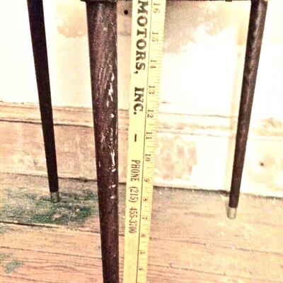 Mid Century Side Table Round 17" tall 15" diameter