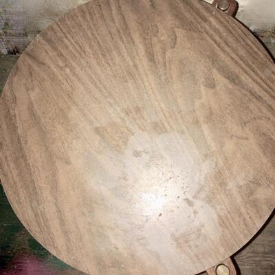 Mid Century Side Table Round 17" tall 15" diameter