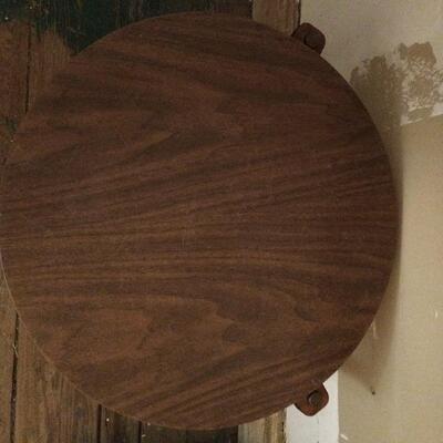 Mid Century Side Table Round 17" tall 15" diameter