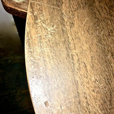 Mid Century Side Table Round 17" tall 15" diameter