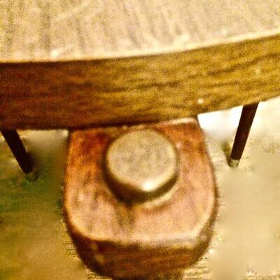 Mid Century Side Table Round 17" tall 15" diameter