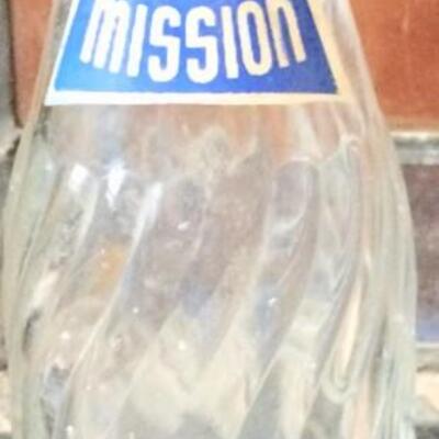 2 Vintage Soda Pop Bottles Mission ~Empty and Sun Crest ~Full