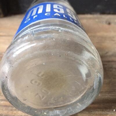 2 Vintage Soda Pop Bottles Mission ~Empty and Sun Crest ~Full