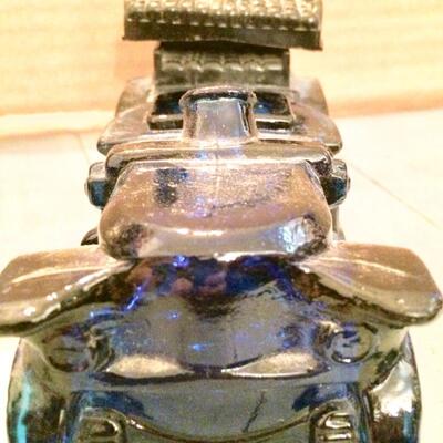 Vintage Avon Blue GlassBottle Antique Car Shape