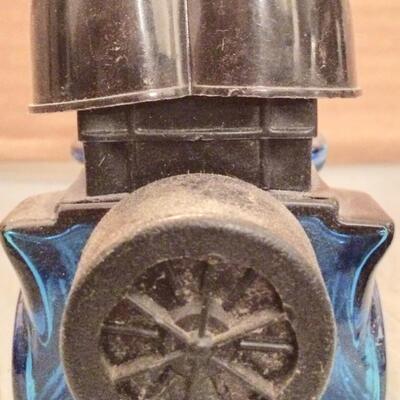 Vintage Avon Blue GlassBottle Antique Car Shape