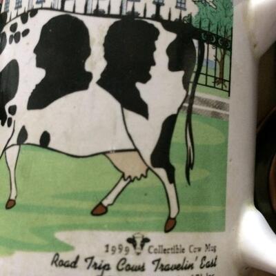 Vintage Collectible  Mug "Road Trip Cows Traveling East" 1999 Cup New York City