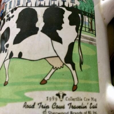Vintage Collectible  Mug "Road Trip Cows Traveling East" 1999 Cup New York City