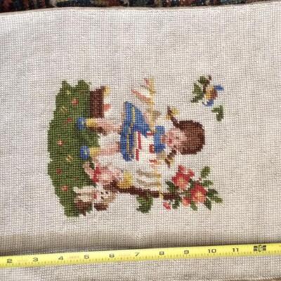 2 Hummel Needlepoints Girl and Boy Vintage small size