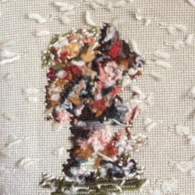 2 Hummel Needlepoints Girl and Boy Vintage small size