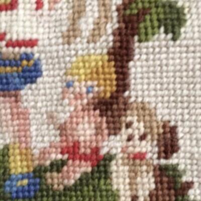 2 Hummel Needlepoints Girl and Boy Vintage small size
