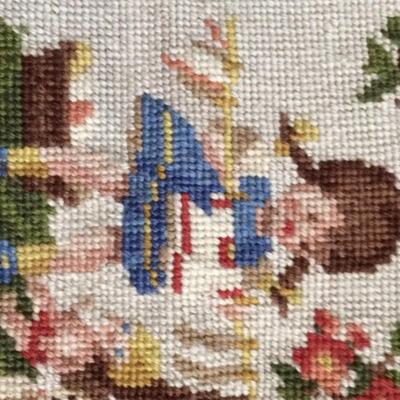 2 Hummel Needlepoints Girl and Boy Vintage small size