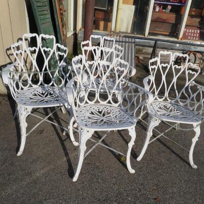 White Wrought Iron Patio & Garden Chairs Set 4 Mexico