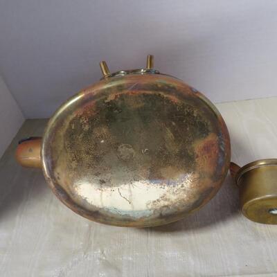 Antique Copper Kettle Soutter & Sons with Warmer S & S marked