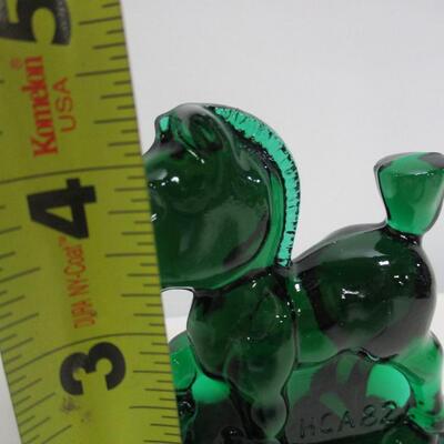 Heisey Imperial Glass 1982 Oscar Sparky Plug Horse HCA Emerald Green
