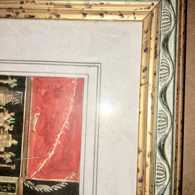 Art Print of Classical Designs in painted frame with glass Full Color Lithograph