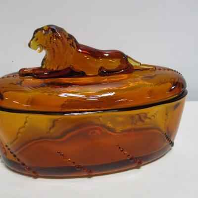 Box-Lion W/Lid-Waverly Collectors Guild Amber Heisey By Imperial Animals & Figurines
