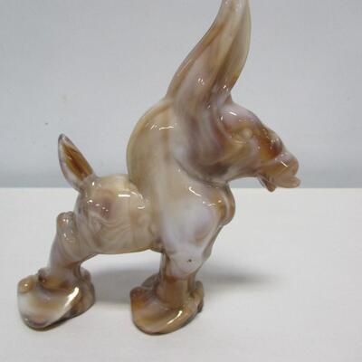 Vintage Imperial Slag Glass Donkey Figure Mule Heisey