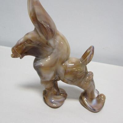 Vintage Imperial Slag Glass Donkey Figure Mule Heisey