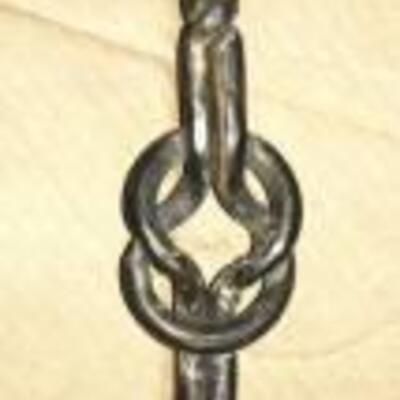 black iron candle holder