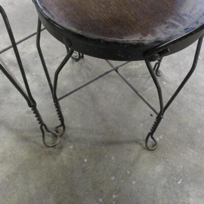 Vintage Art Deco Ice Cream Table With 2 Chairs