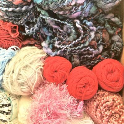 Yarn large lot Knitting Crochet Crafts Acrylic and Blend (B)