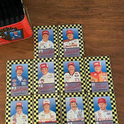 Vintage NASCAR Winston Cup Series Champions Metal Trading Card Set in Collector Tin 