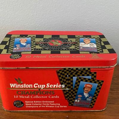 Vintage NASCAR Winston Cup Series Champions Metal Trading Card Set in Collector Tin 