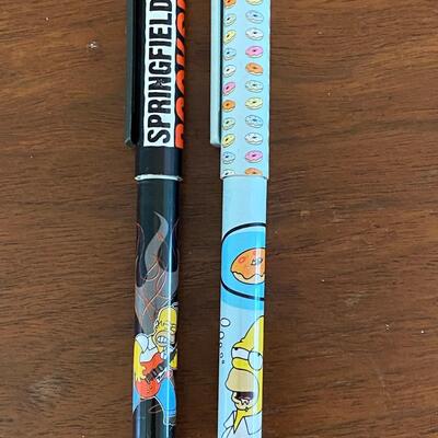 Pair of The Simpsons Homer Springfield Donuts Pens