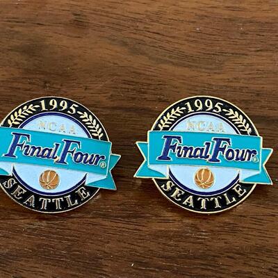 Set of Two 1995 Seattle NCAA Final Four Enamel Lapel Hat Pins